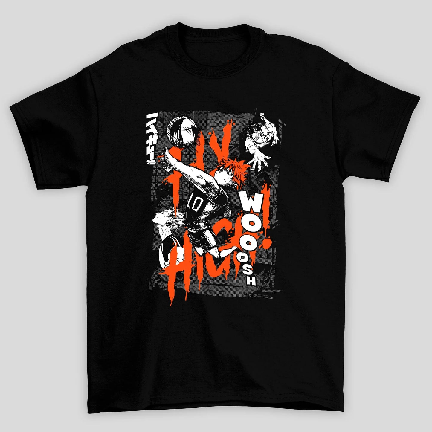 Camiseta Básica Unissex Hinata Wooosh Haikyuu