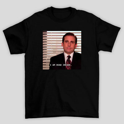 Camiseta Básica Unissex The Office Meme Dead Inside