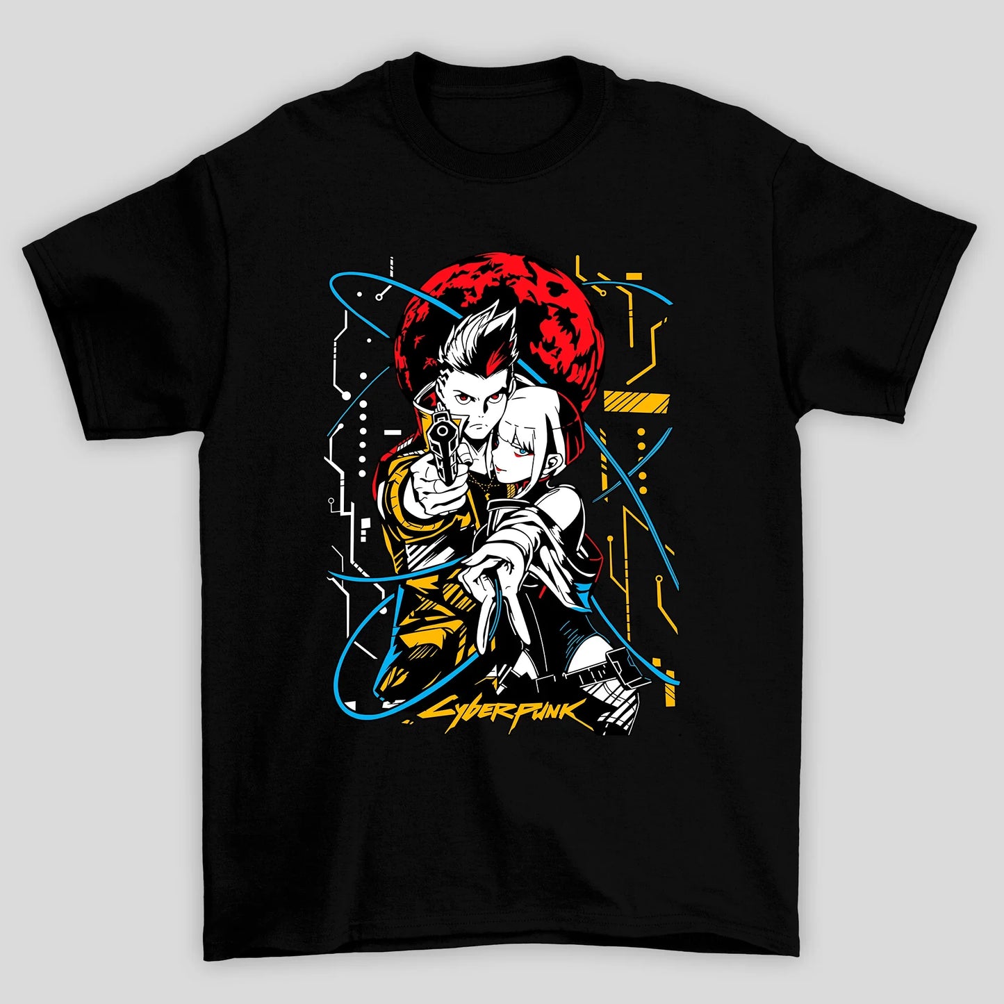 Camiseta Básica Unissex David E Luck Cyberpunk Edgedruuners