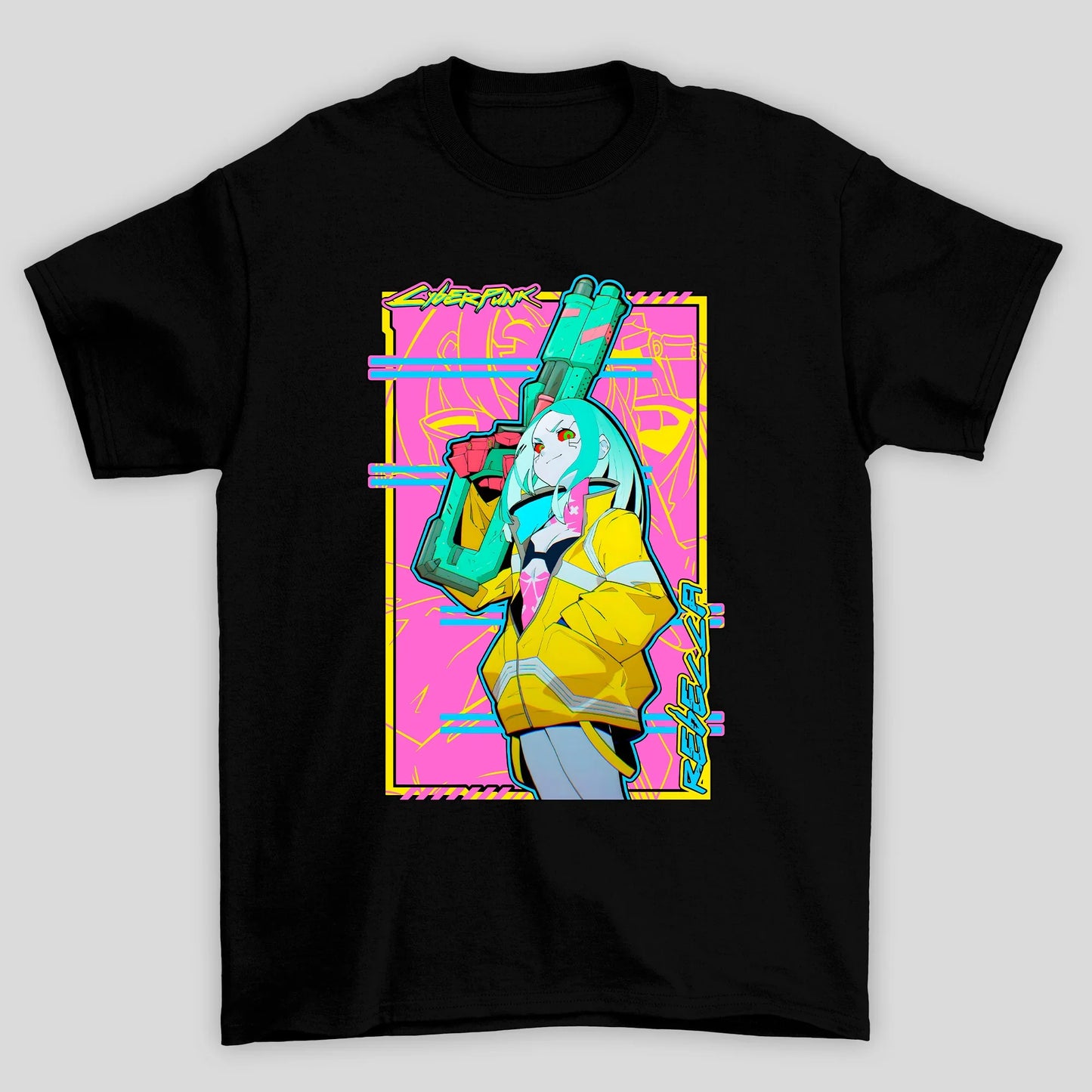 Camiseta Básica Unissex Rebecca Jaqueta David Cyberpunk Edgedruuner