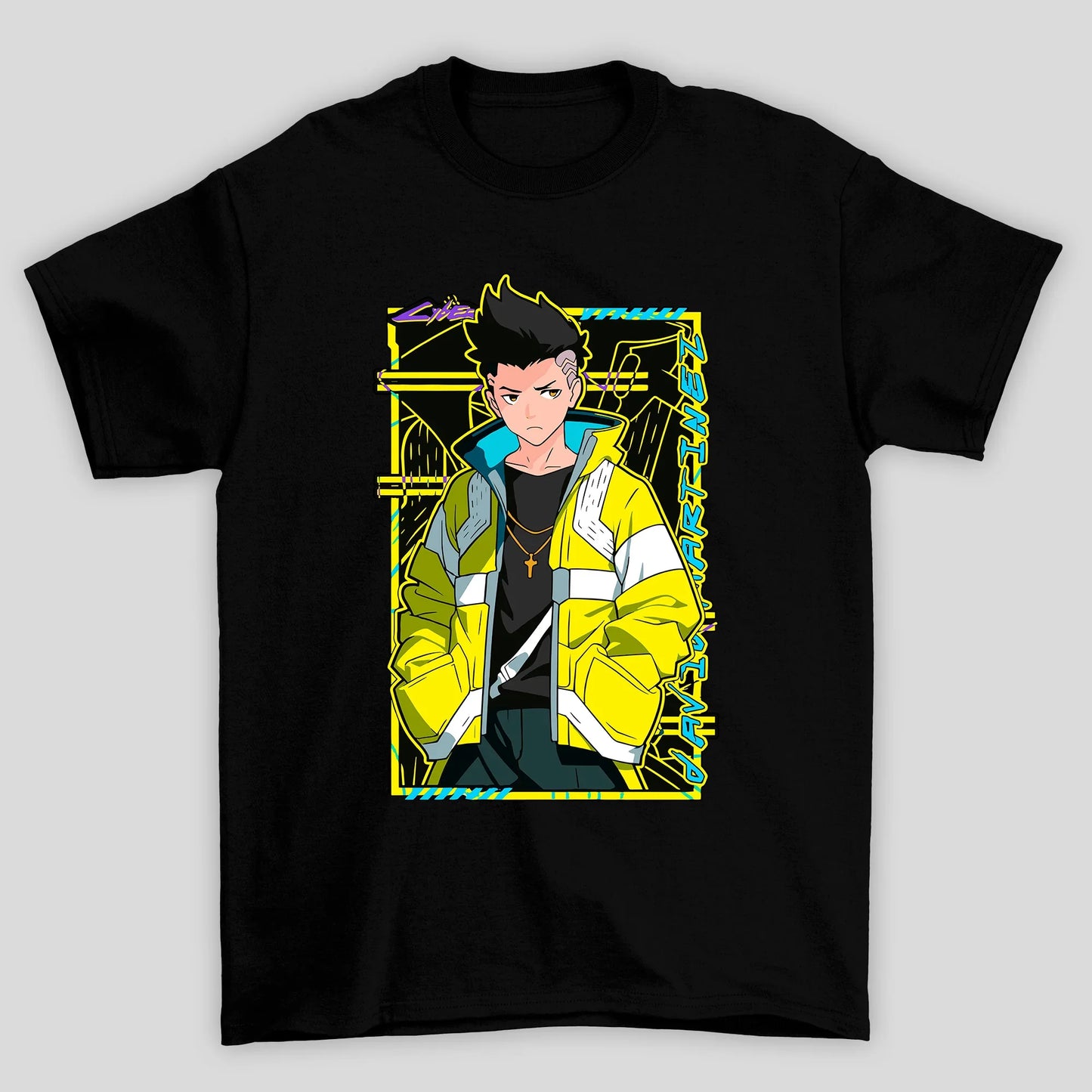 Camiseta Básica Unissex David Cyberpunk Edgedruuners