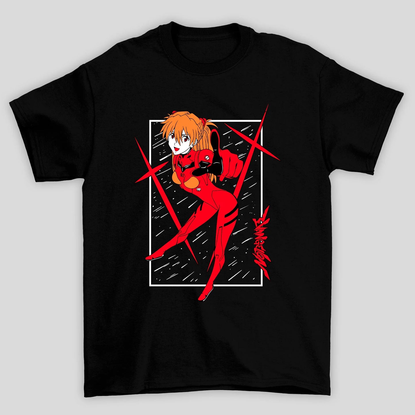 Camiseta Básica Unissex Asuka Estrela Evangelion