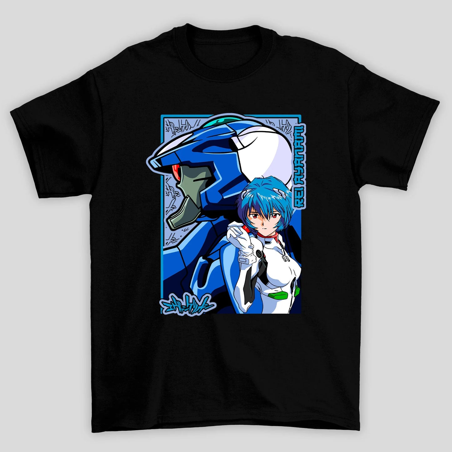 Camiseta Básica Unissex Rei Mecha Evangelion