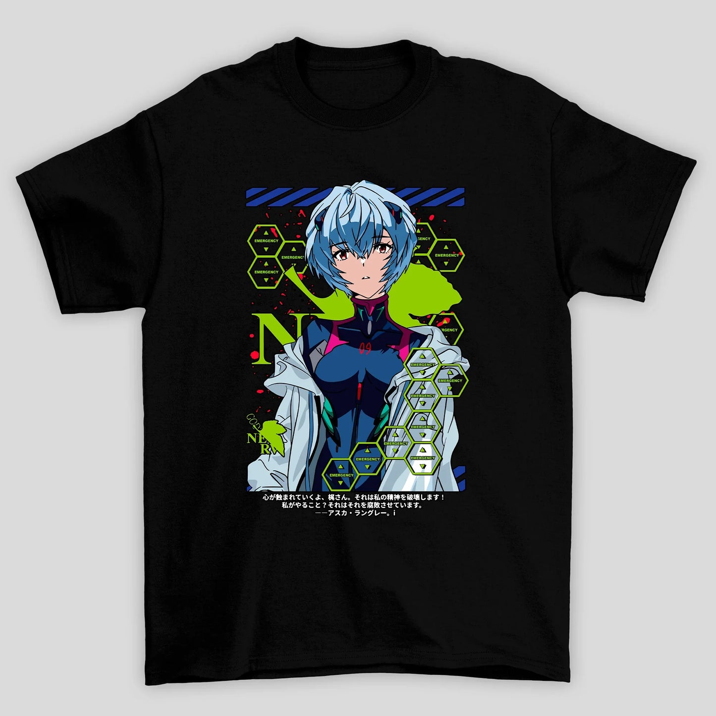 Camiseta Básica Unissex Rei Emergency Evangelion