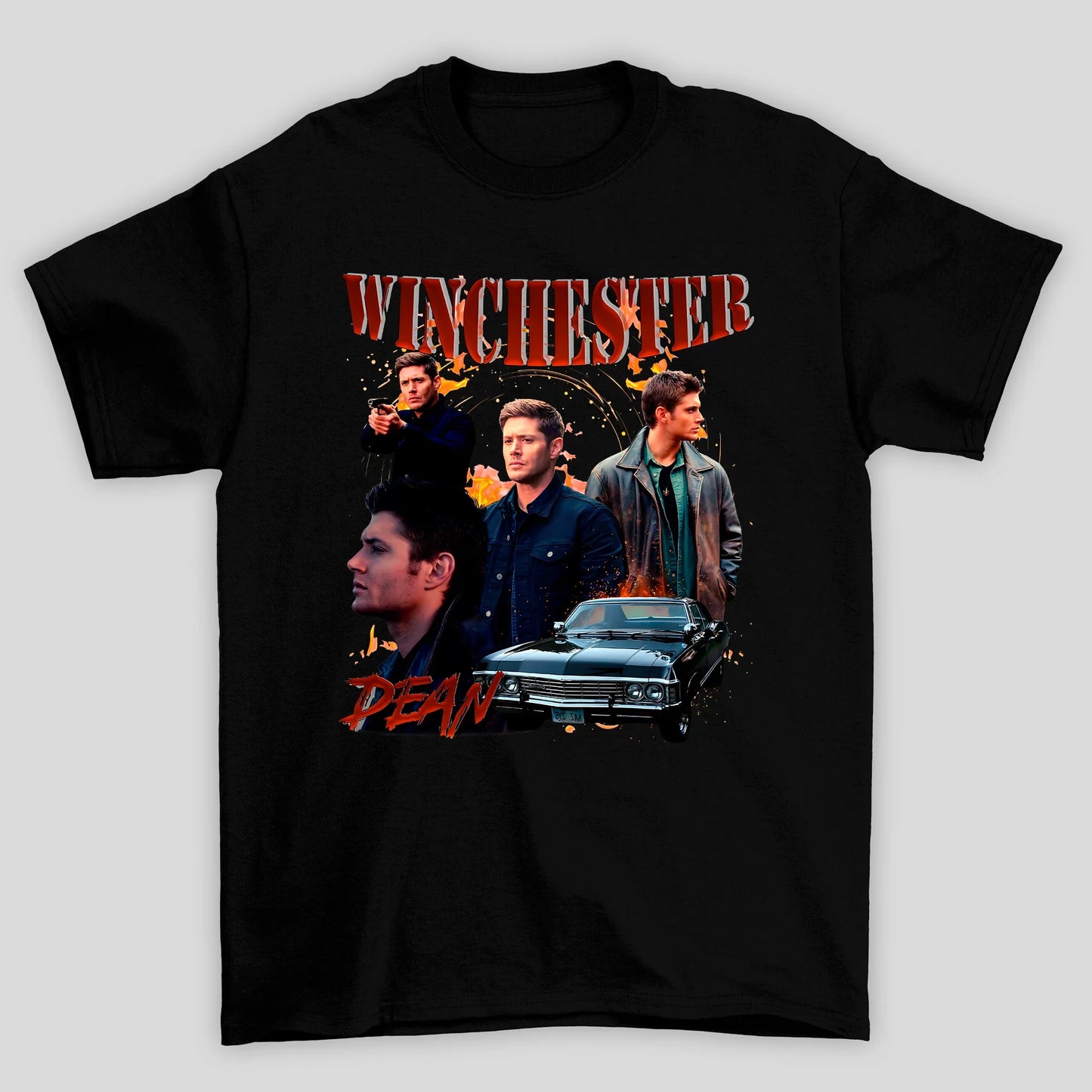 Camiseta Básica Unissex Dean Winchester Impala Supernatural