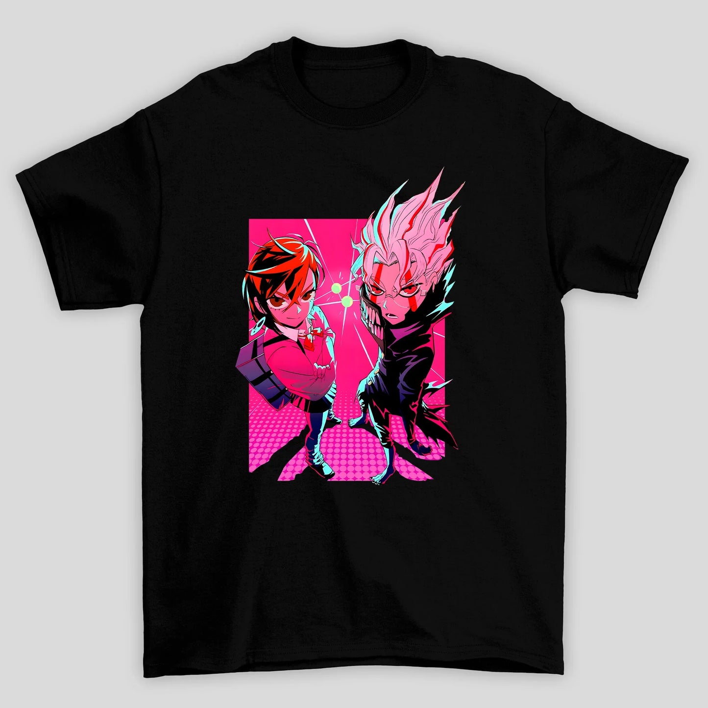 Camiseta Básica Unissex Momo Ayase e Okarun Dandadan