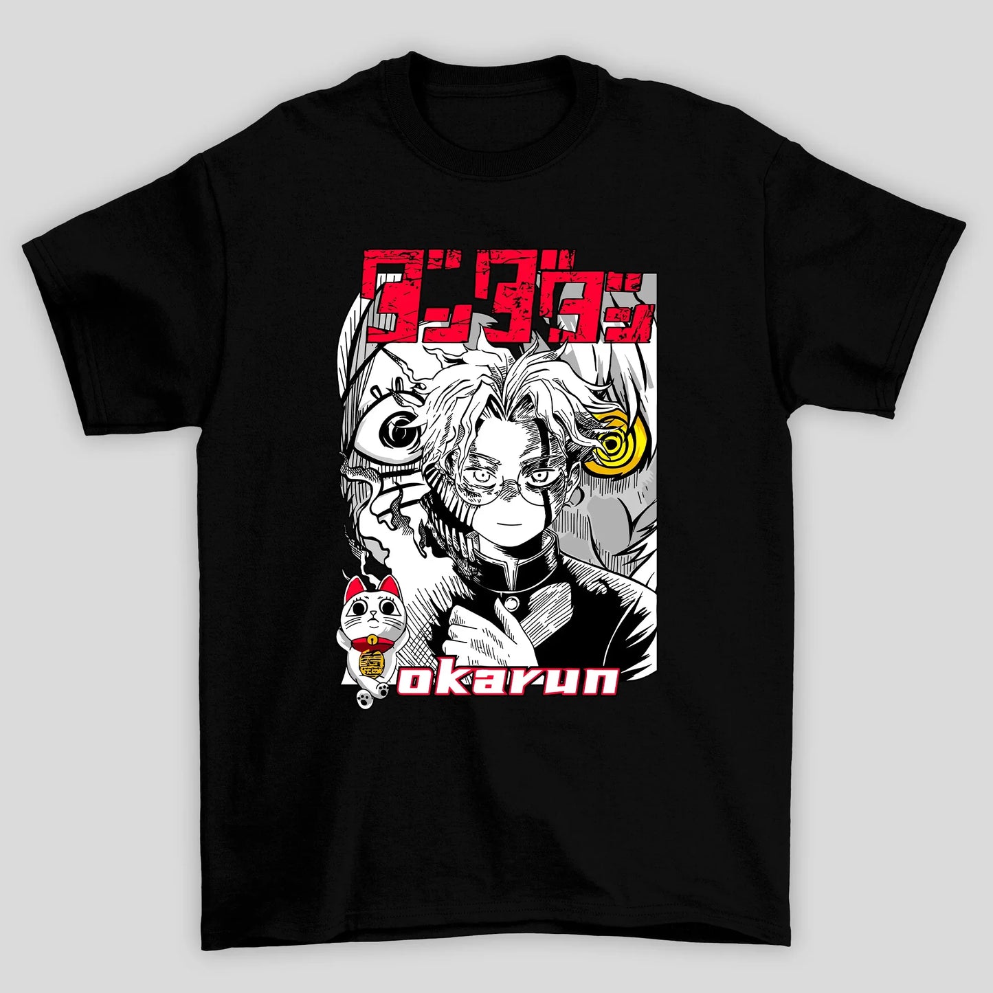 Camiseta Básica Unissex Okarun Kanji Dandadan