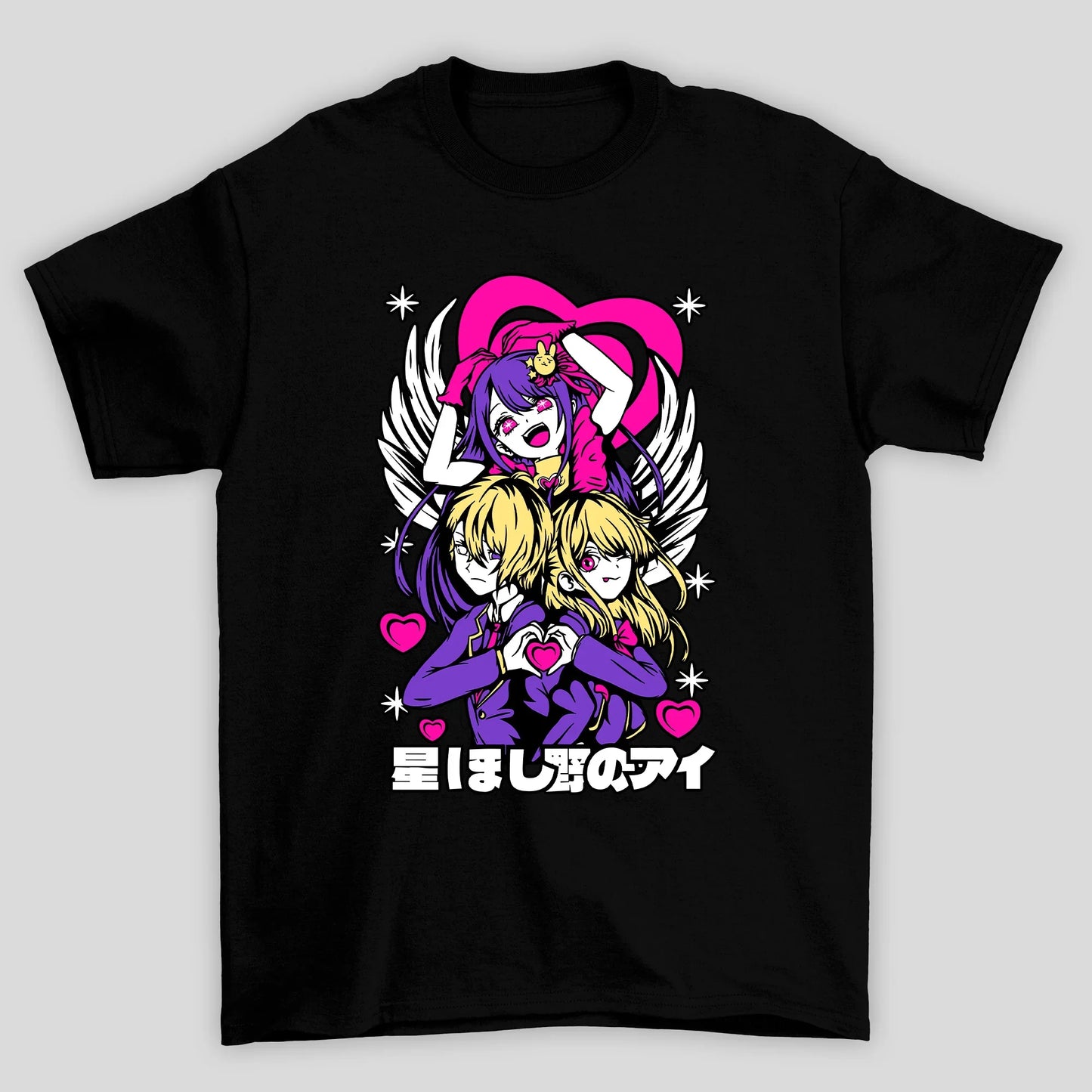 Camiseta Básica Unissex Ai Hoshino e Filhos Oshi No Ko