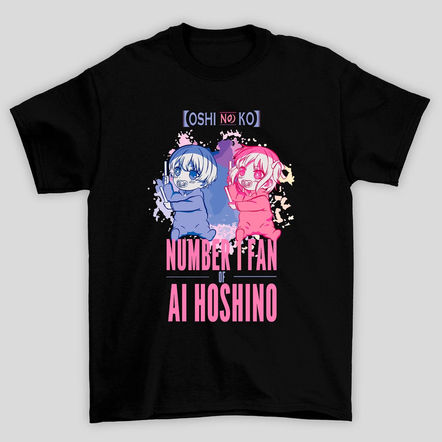 Camiseta Básica Unissex Aqua e Ruby Number 1 Fan Oshi No Ko