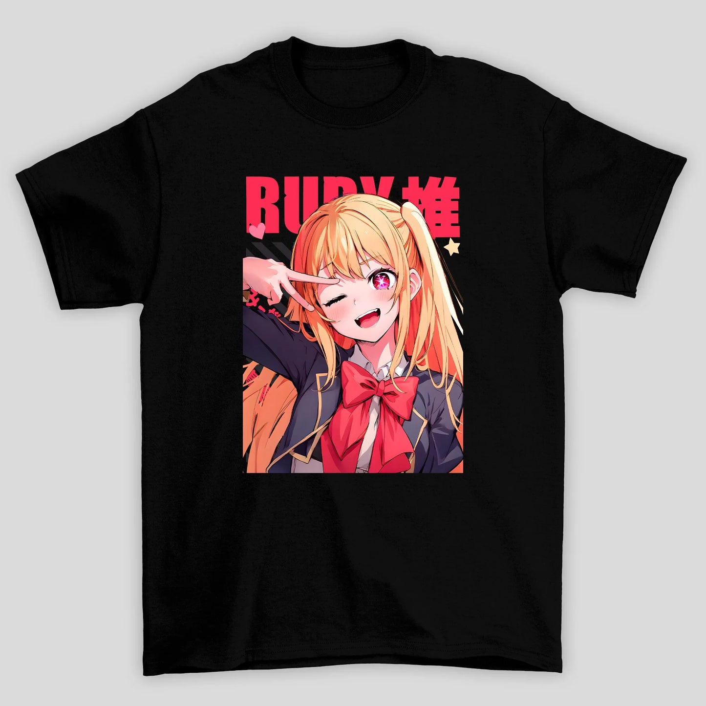 Camiseta Básica Unissex Ruby Kanji Piscando Oshi No Ko