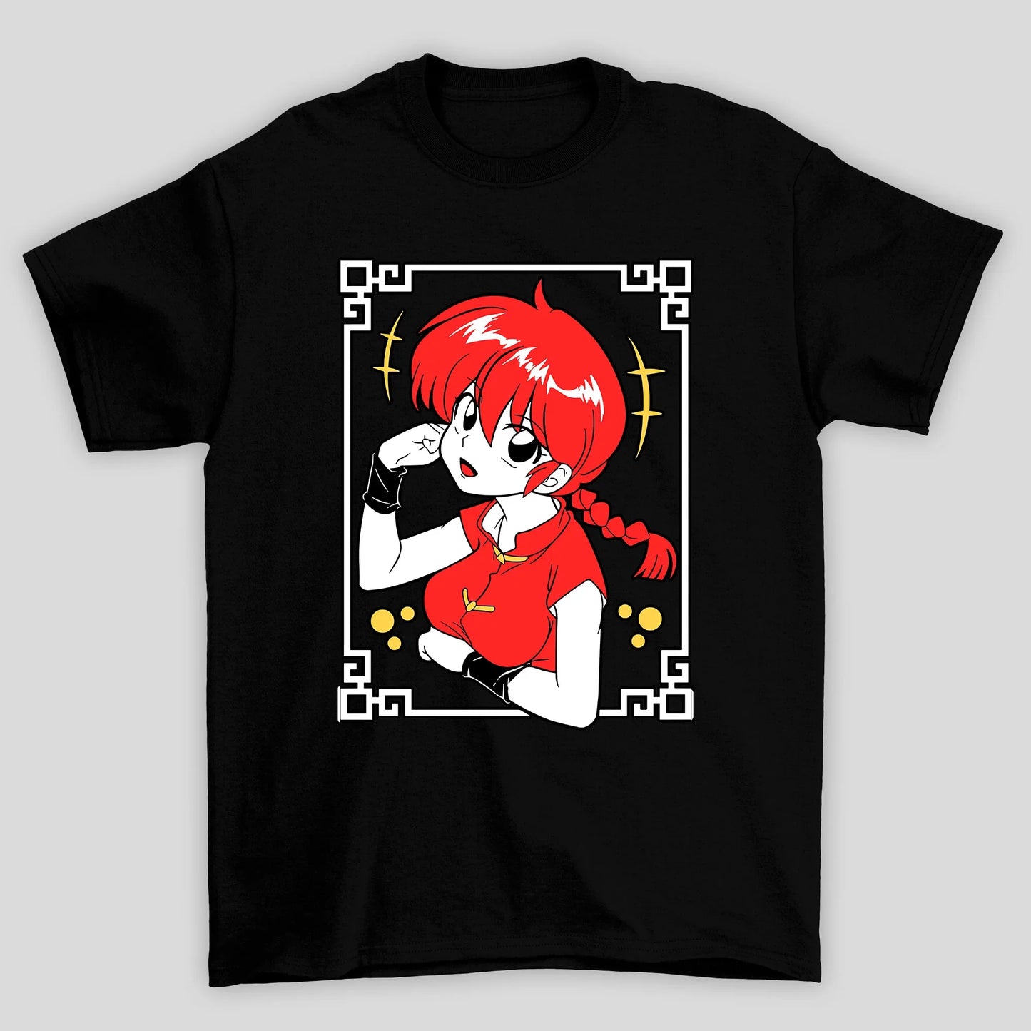 Camiseta Básica Unissex Ranma Saotome Adornos
