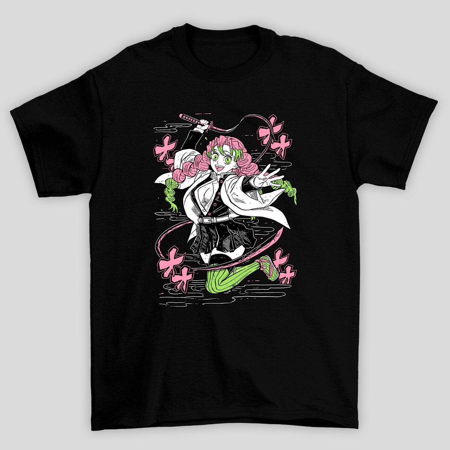 Camiseta Básica Unissex Demon Slayer Mitsuri Jump