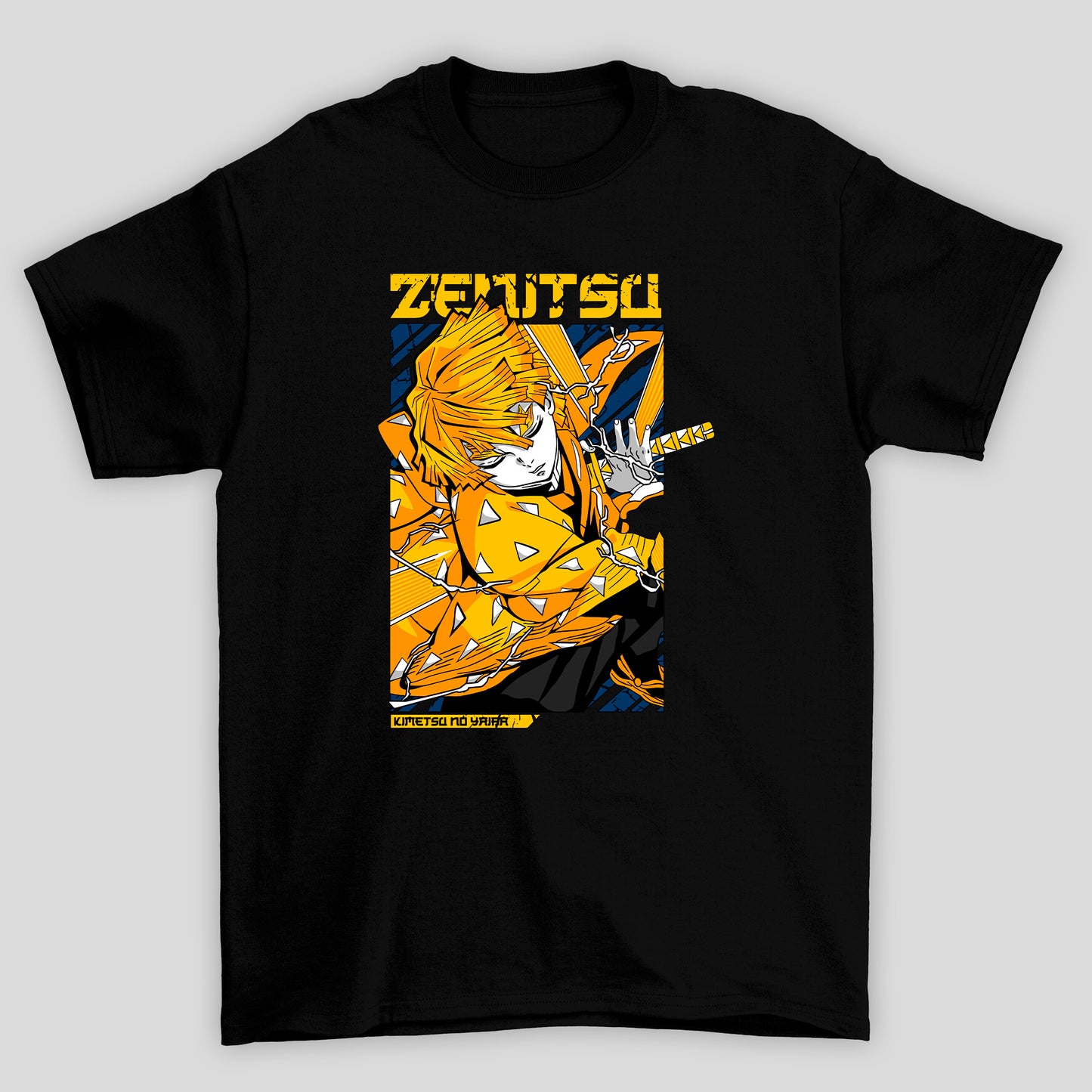 Camiseta Básica Unissex Demon Slayer Zenitsu Espada