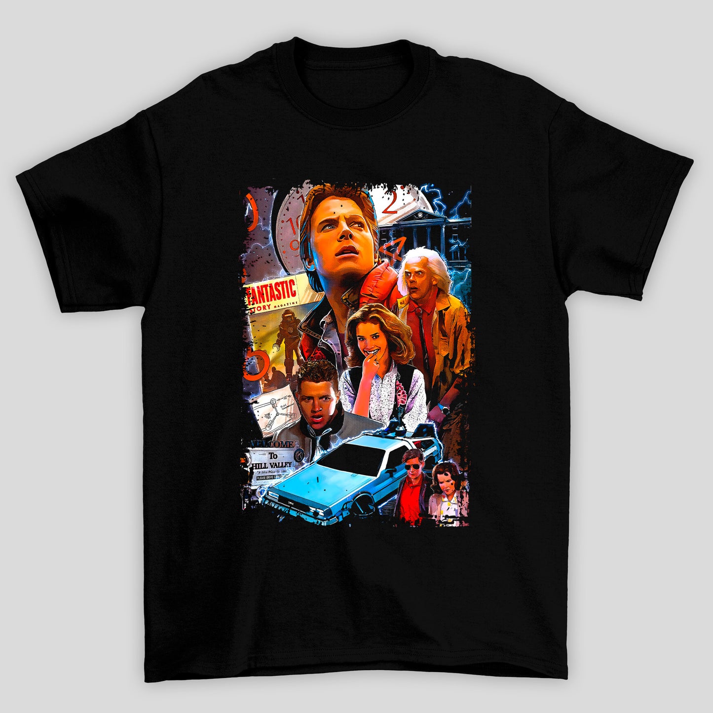 Camiseta Básica Unissex Personagens Back To Future