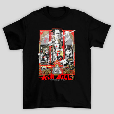 Camiseta Básica Unissex Kill Bill Poster The Whole Bloddy Affair