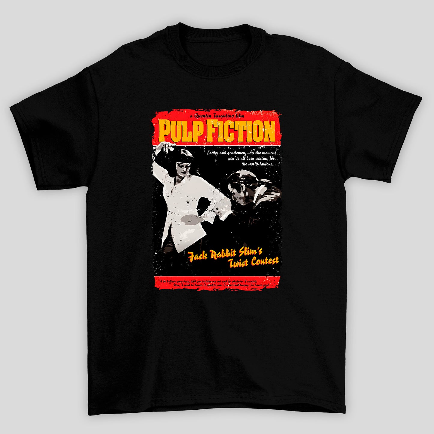 Camiseta Básica Unissex Poster Antigo Pulp Fiction