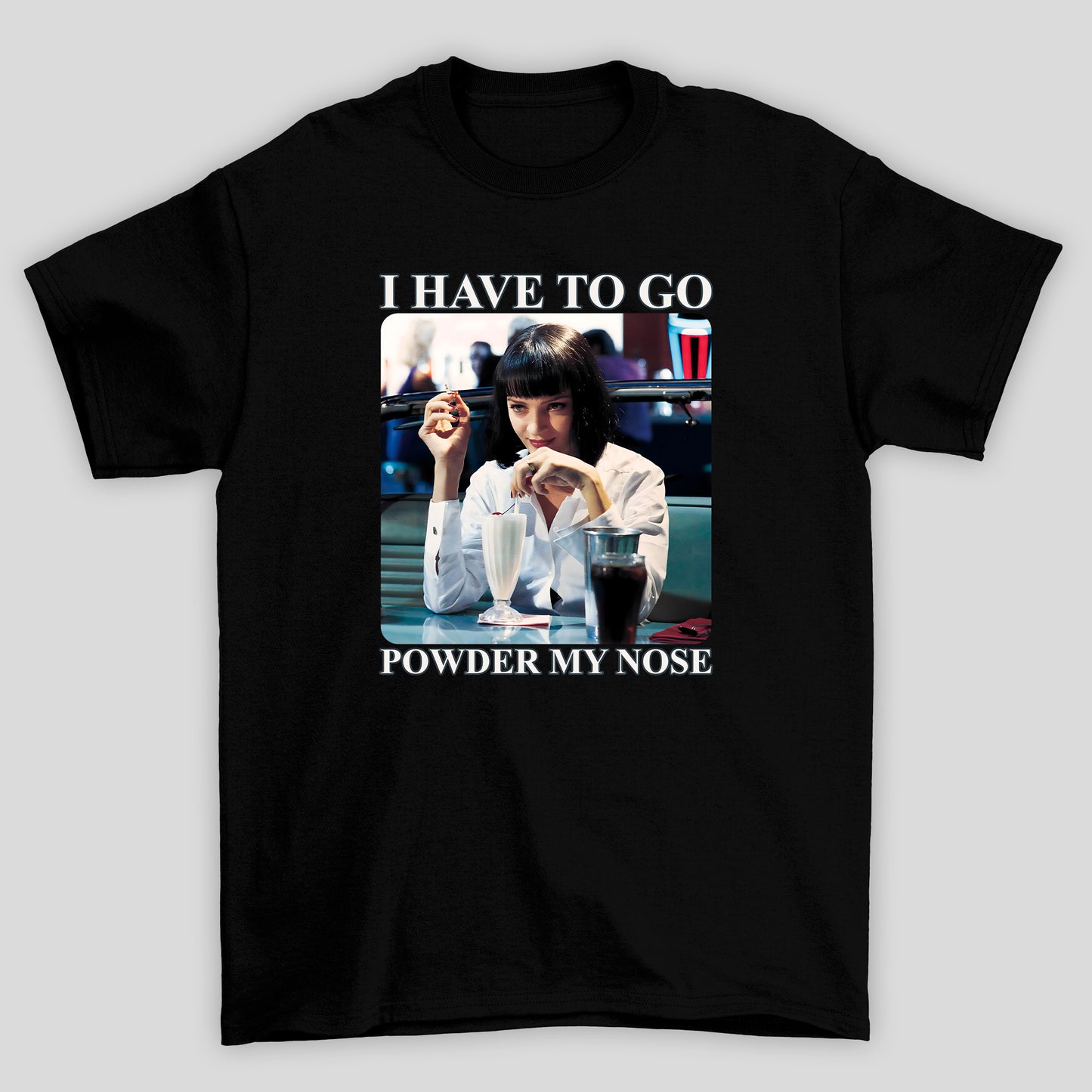 Camiseta Básica Unissex Mia Poder My Nose Pulp Fiction