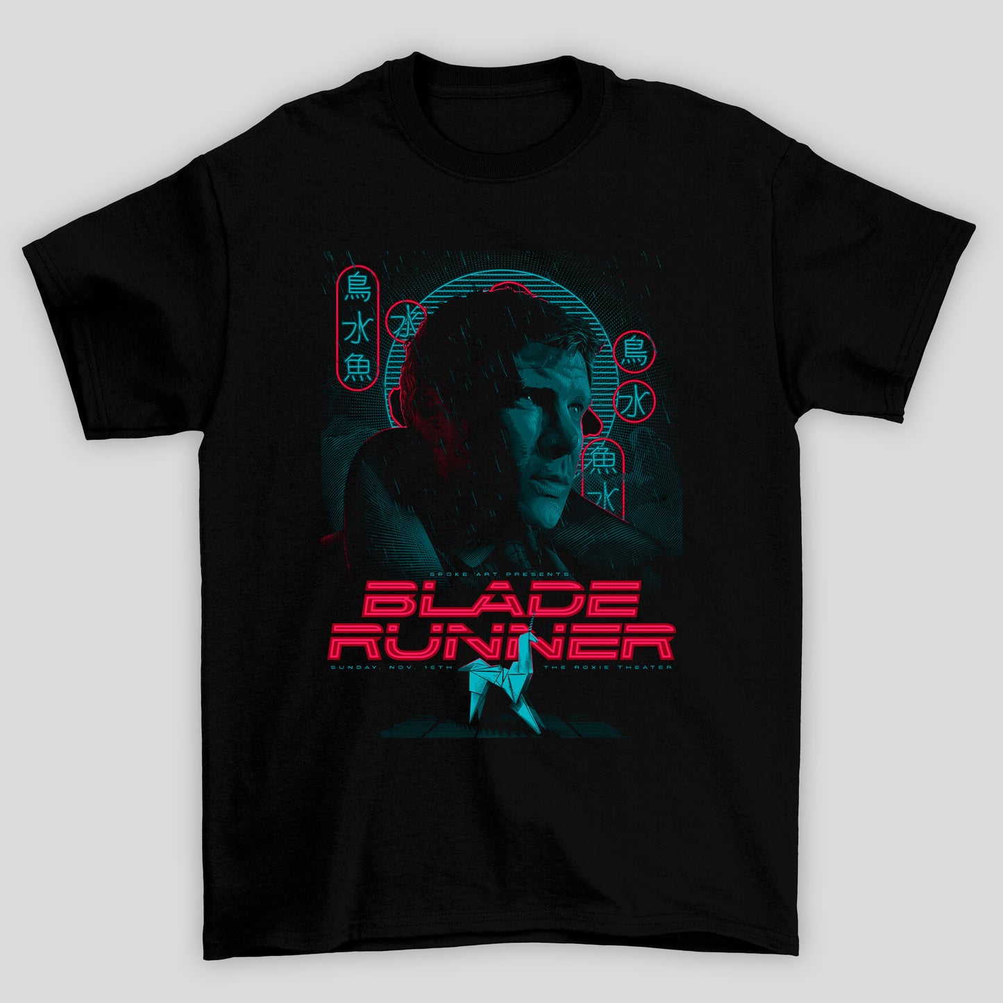 Camiseta Básica Unissex Blade Runner Rick Face Led
