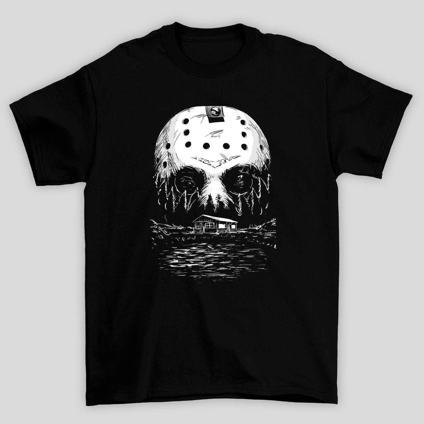 Camiseta Básica Unissex Mascara Jason Cabana Sexta Feira 13