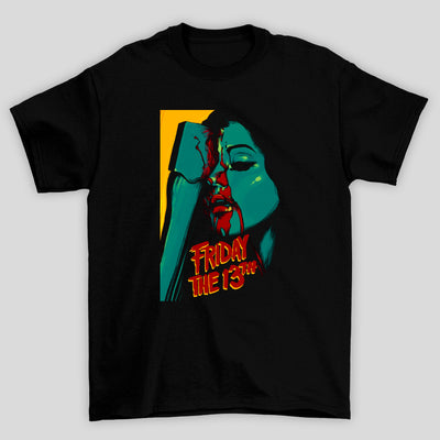 Camiseta Básica Unissex Mulher Pintura Sexta Feira 13