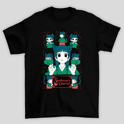 Camiseta Básica Unissex The Apothecary Diaries Maomao Neko Chibi