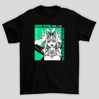 Camiseta Básica Unissex The Quintessential Quintuplets Nakano Yotsuba Kanji