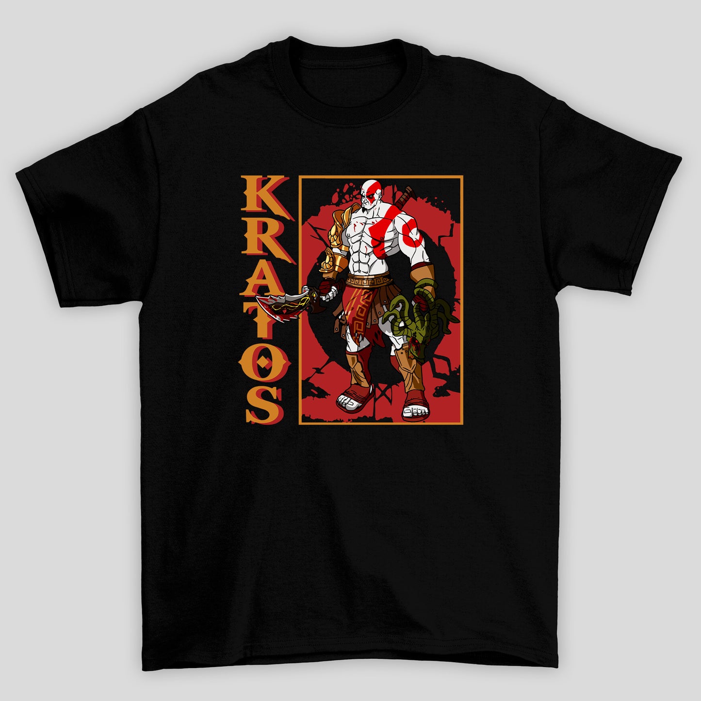 Camisetas Básicas Unissex Kratos Classic Meduza God Of War
