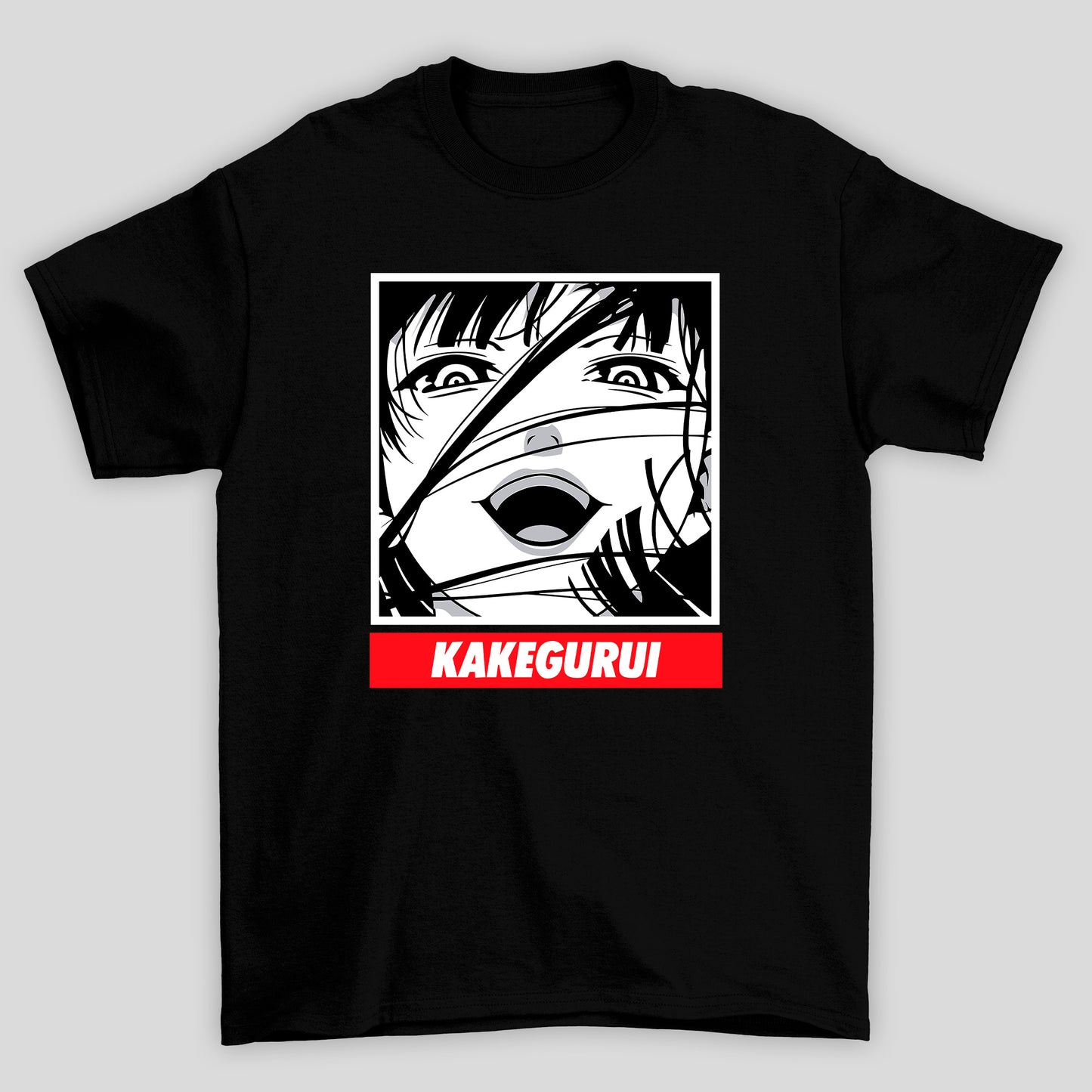 Camiseta Básica Unissex Yumeko Jabami Rosto Sorriso Kakegurui