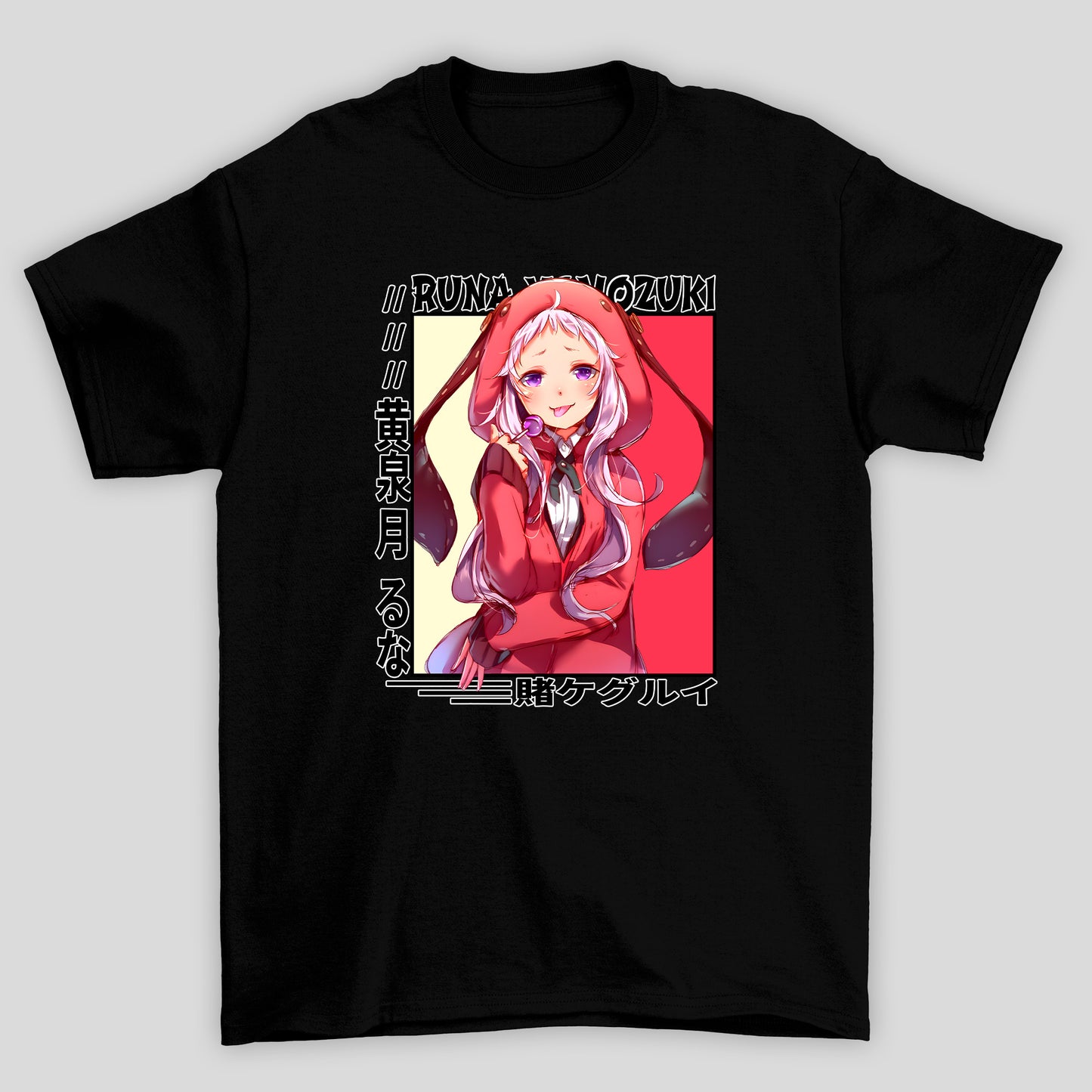 Camiseta Básica Unissex Runa Yomozuki Kanji Kakegurui 2