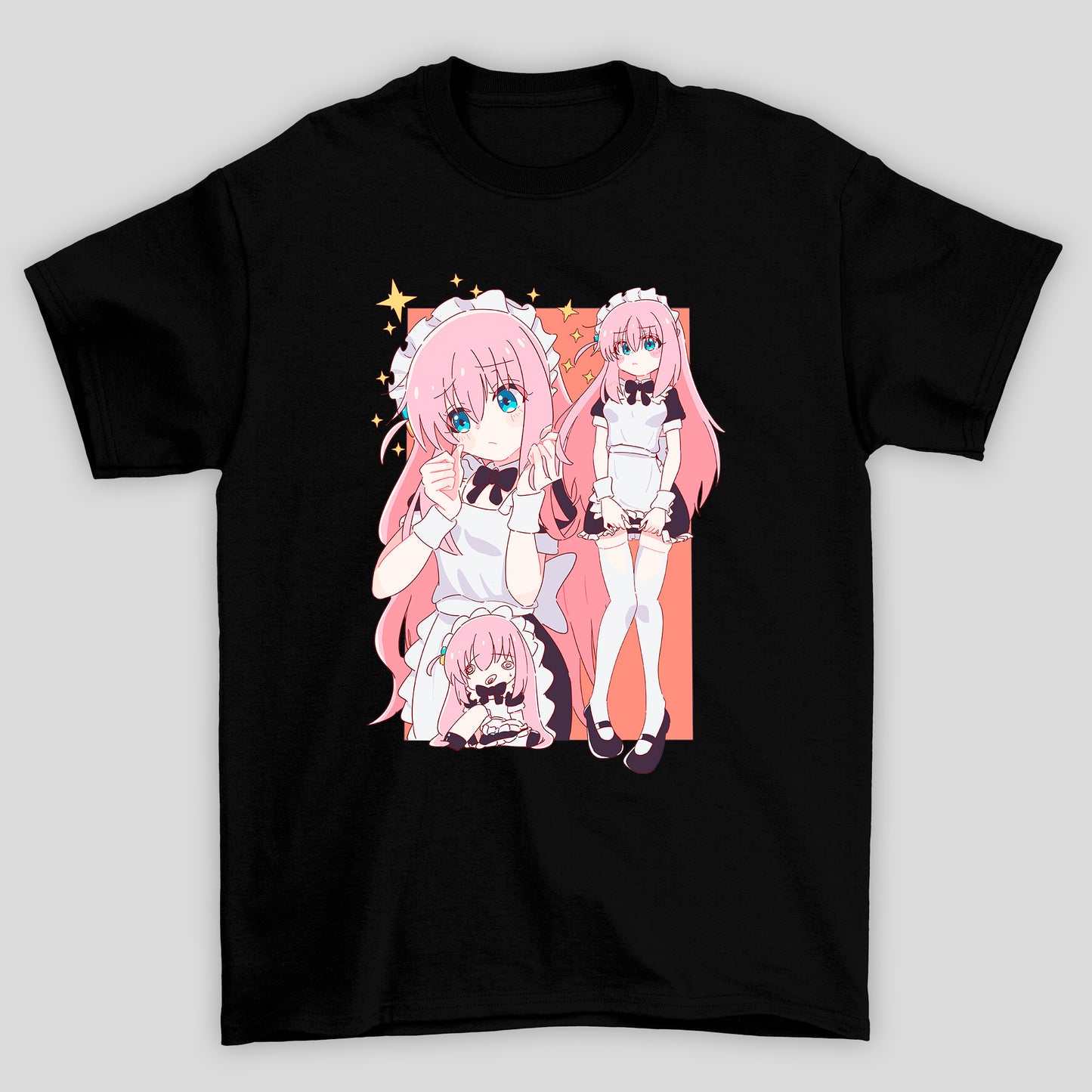 Camiseta Básica Unissex Gotou Hitori Maid Bocchi The Rock