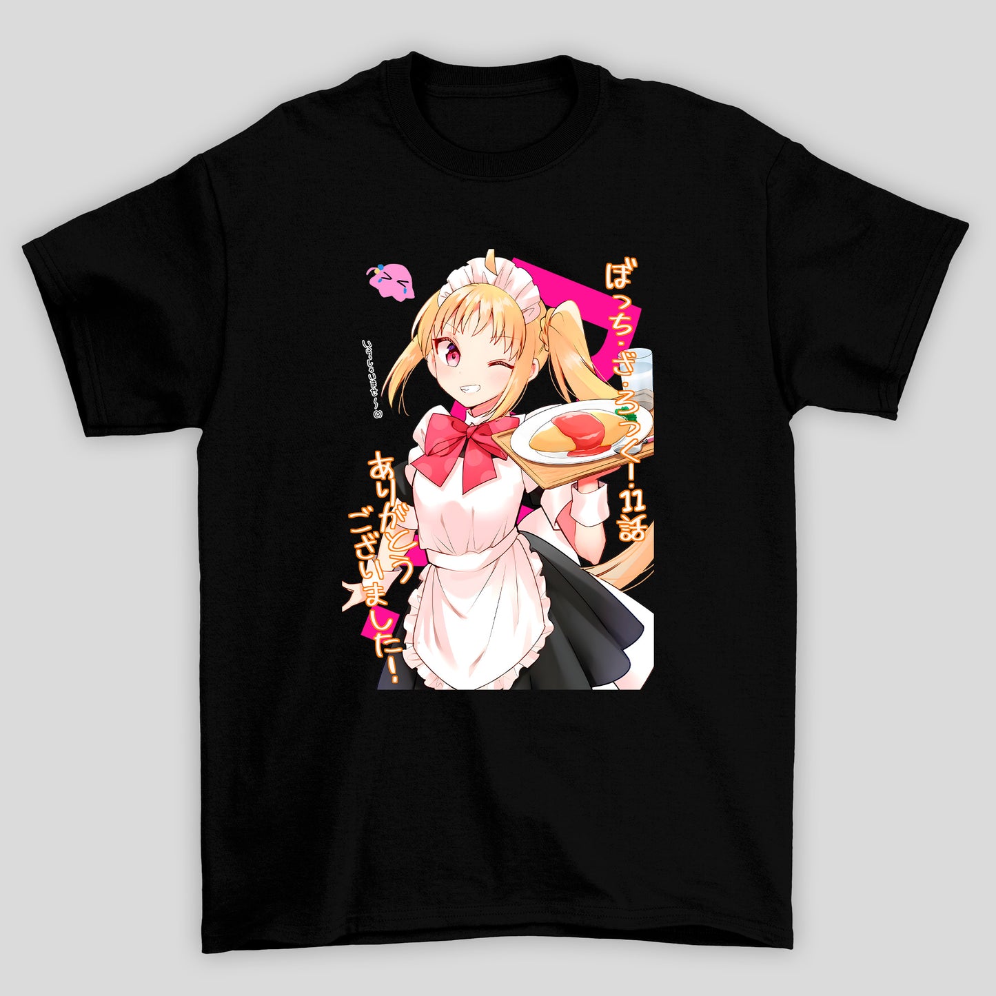 Camiseta Básica Unissex Ijichi Maid Kanji Bocchi The Rock