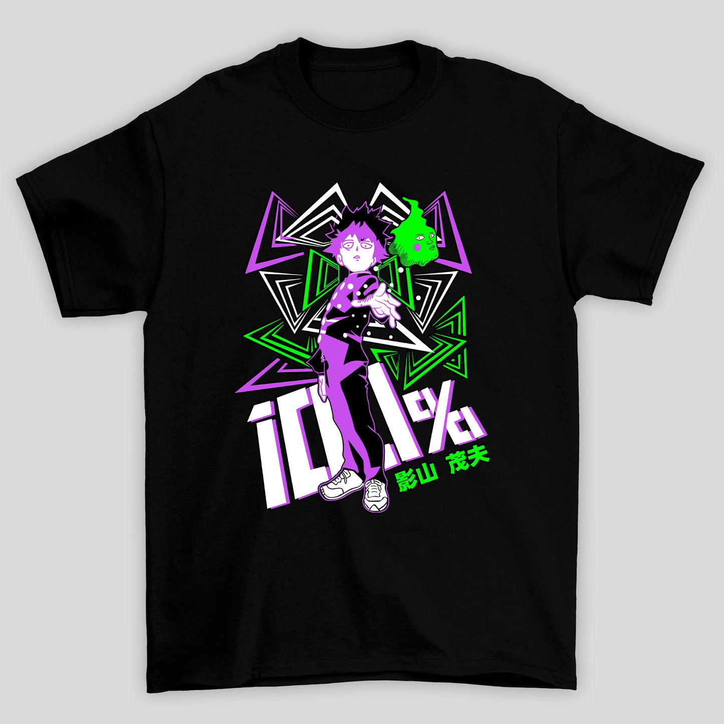 Camiseta Básica Unissex Shigeo Kageyama Kanji Mob Psycho 100
