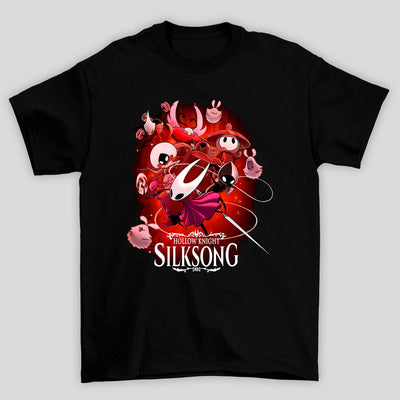 Camiseta Básica Unissex Hollow Knight Personagens Capa