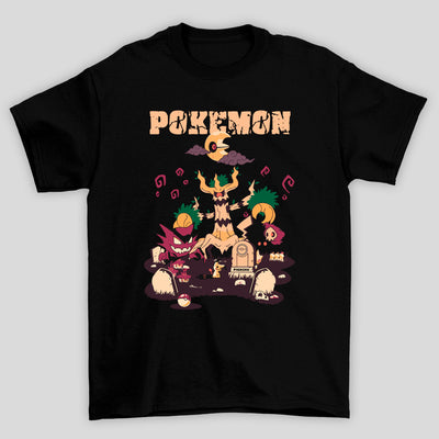 Camiseta Básica Unissex Trevenant Tumulo Pokemon Halloween