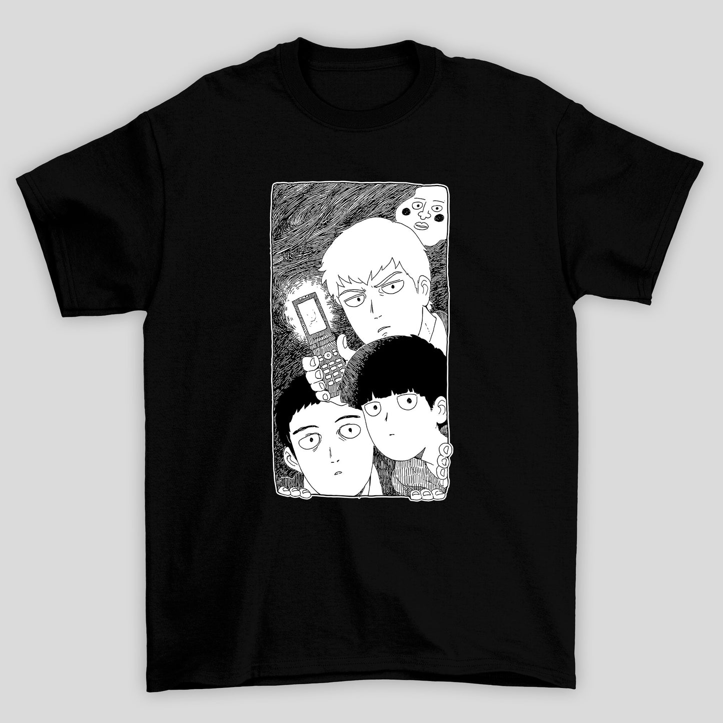 Camiseta Básica Unissex Personagens Celular Mob Psycho 100