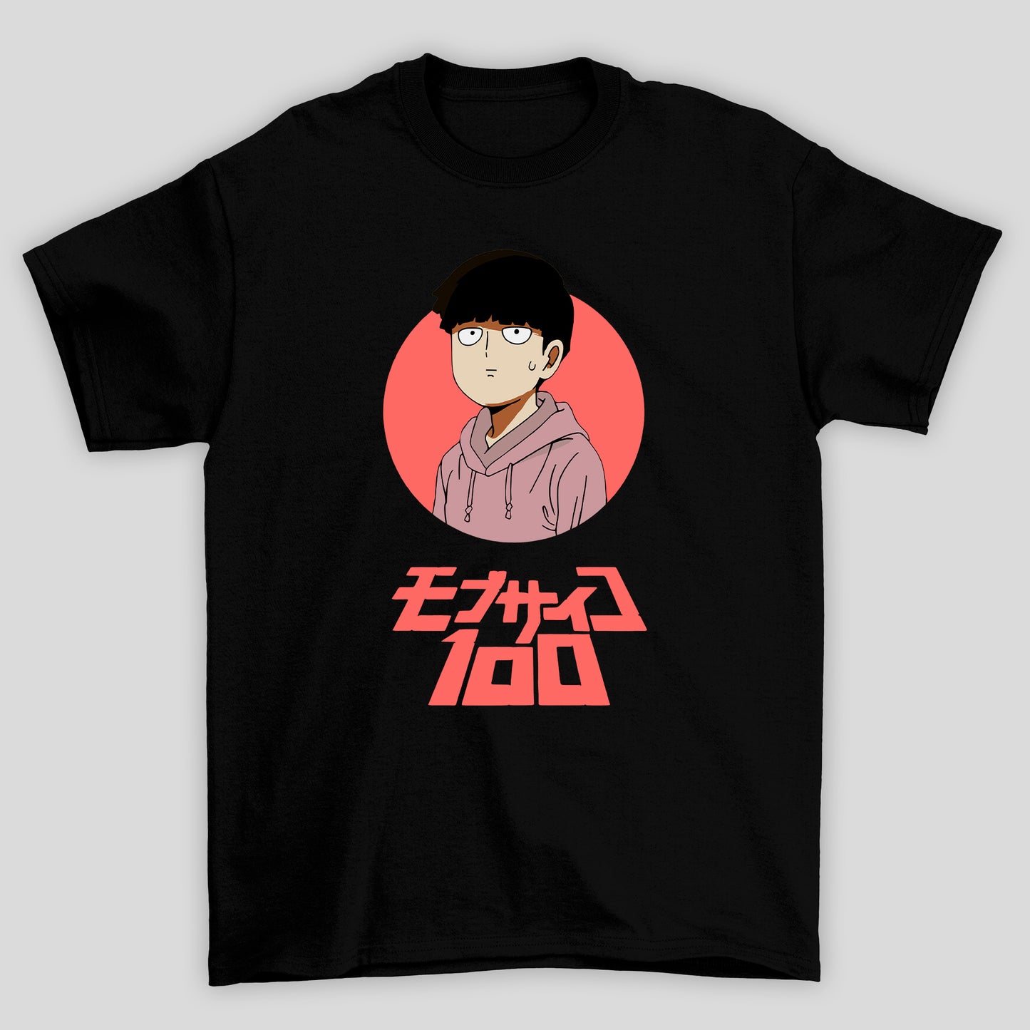 Camiseta Básica Unissex Shigeo Kageyama Circulo Kanji Mob Psycho 100