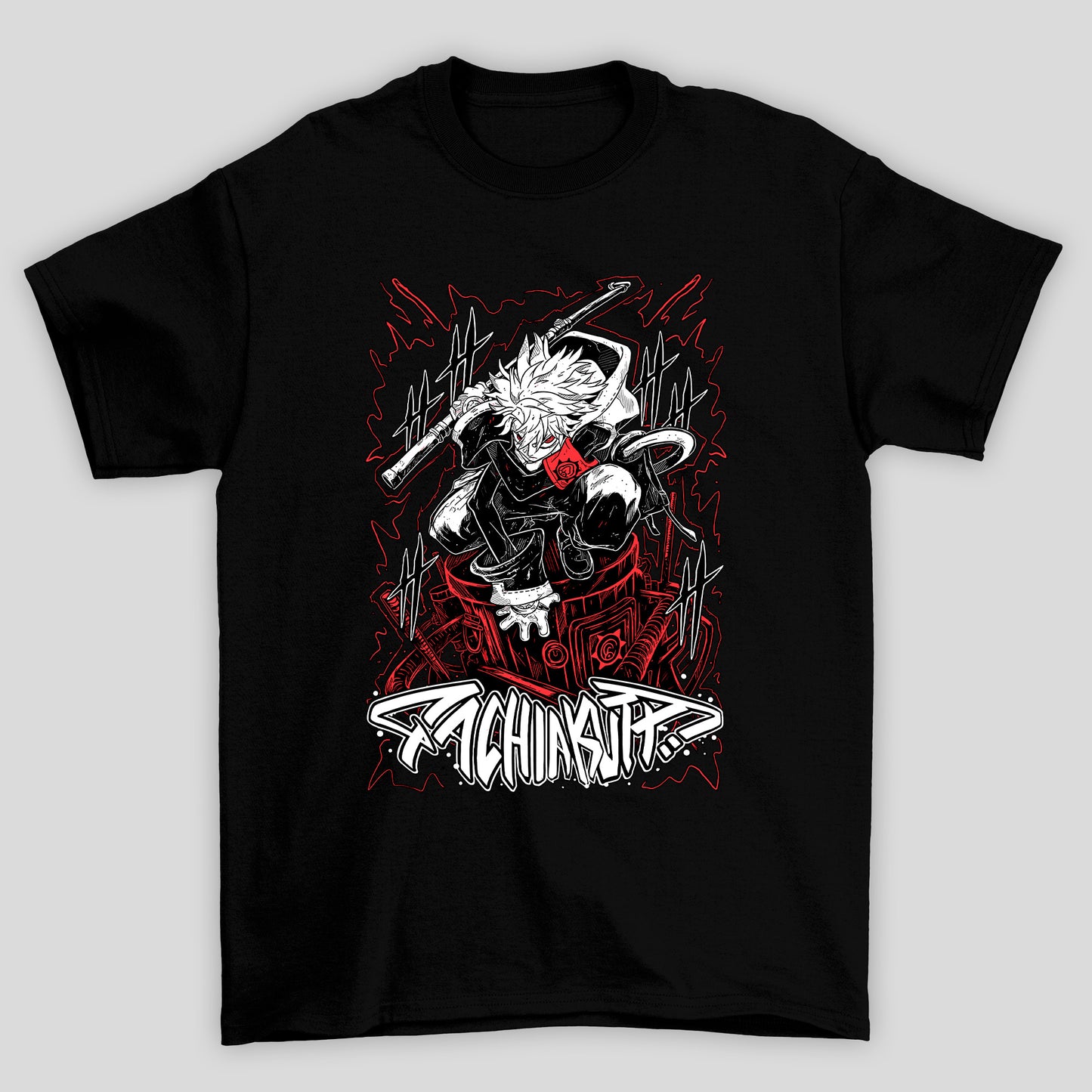 Camiseta Básica Unissex Rudo Cano Kanji Gachiakuta