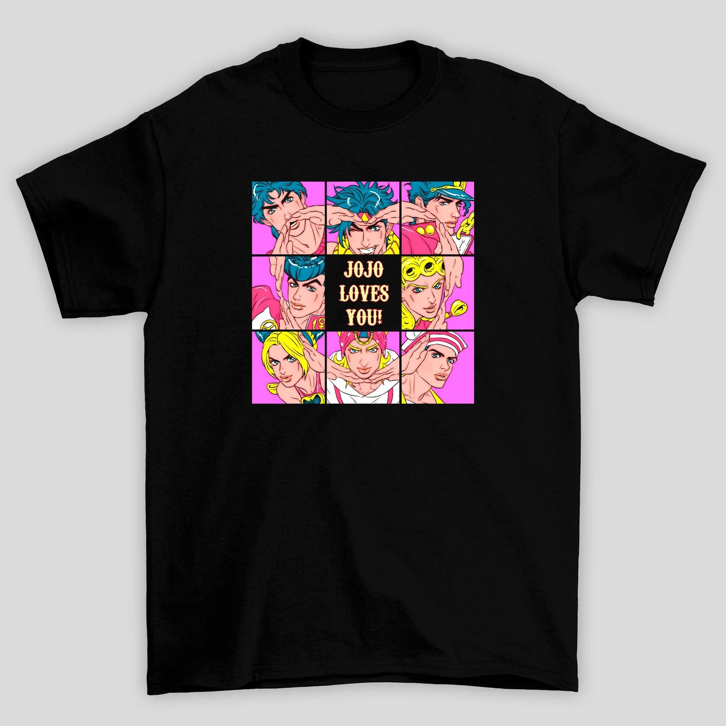 Camiseta Básica Unissex JoJo no Kimyou na Bouken Jojo Loves