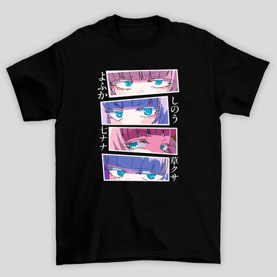 Camiseta Básica Unissex Yofukashi No Uta Nazuna Nanakusa Olhos
