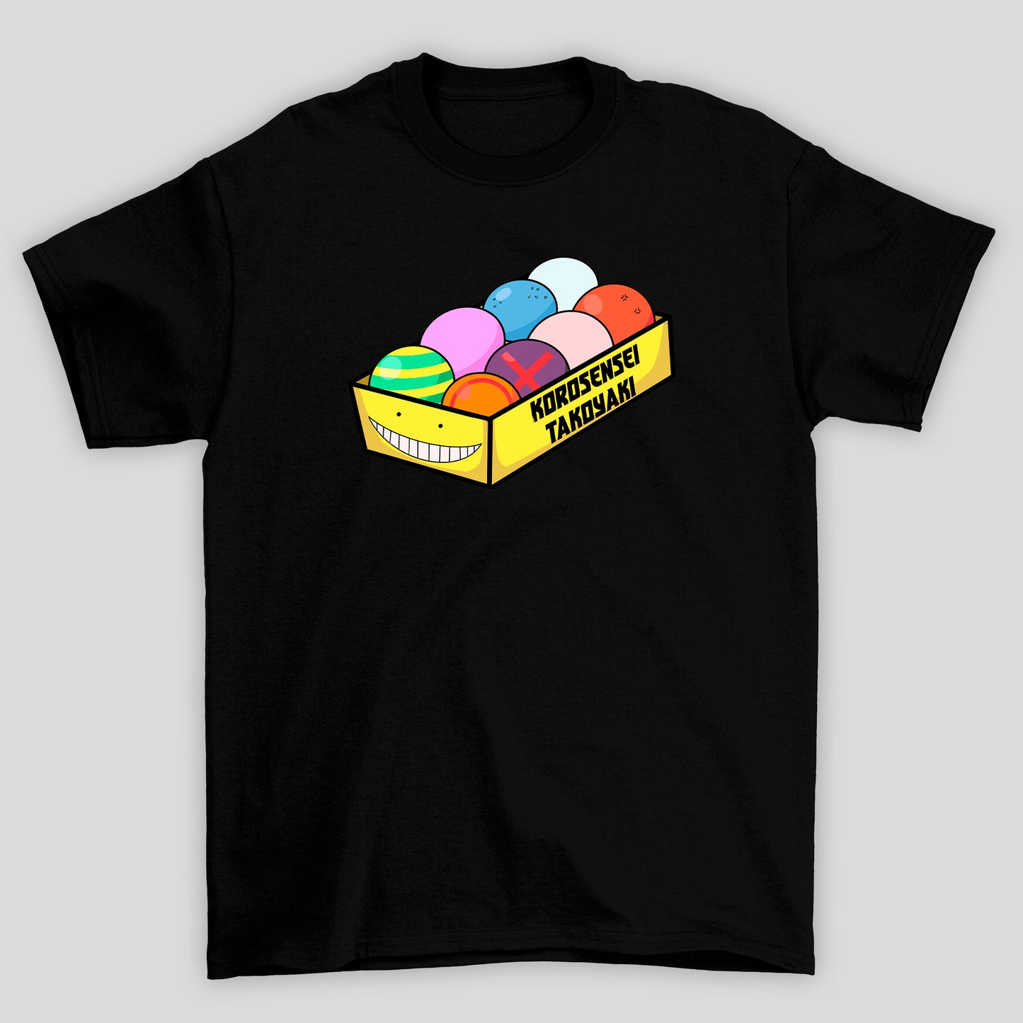 Camiseta Básica Unissex Koro Sensei Caixa Takoyaki