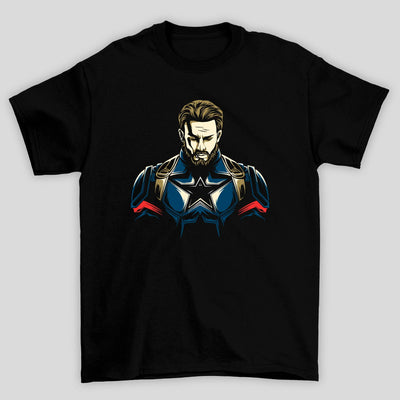 Camiseta Básica Unissex Busto Capitao America