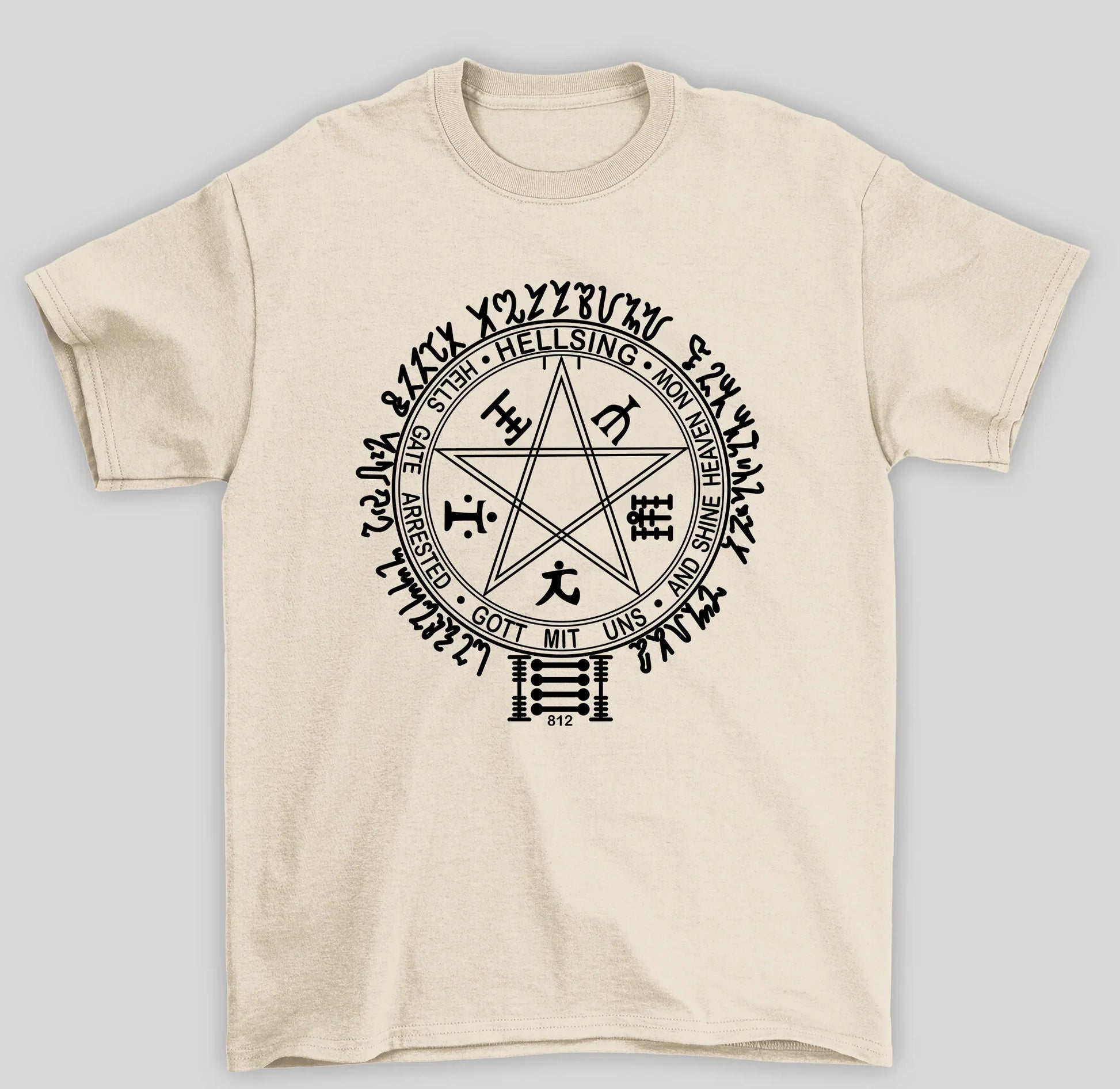 Camiseta Básica Unissex An Hellsing Selo Marca Anime- pérola