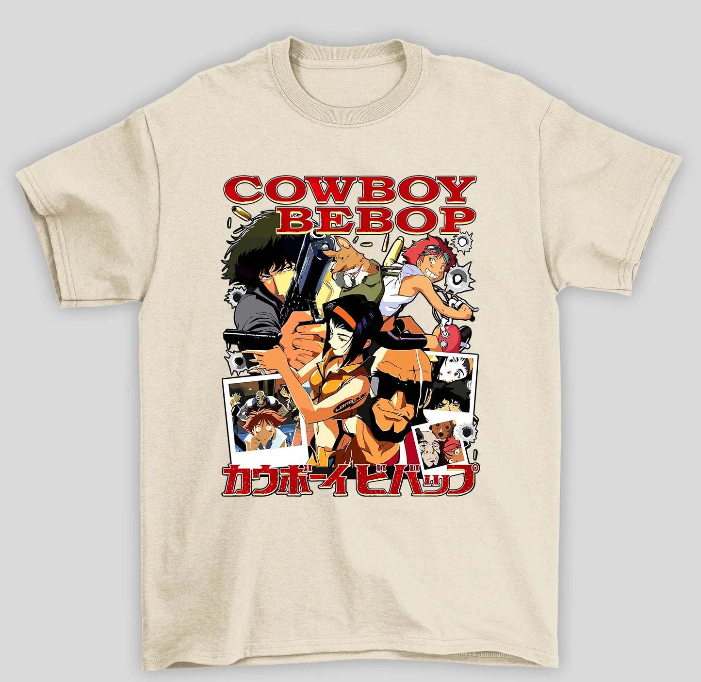 Camiseta Básica Unissex Cowboy Bepop Personagens Anime