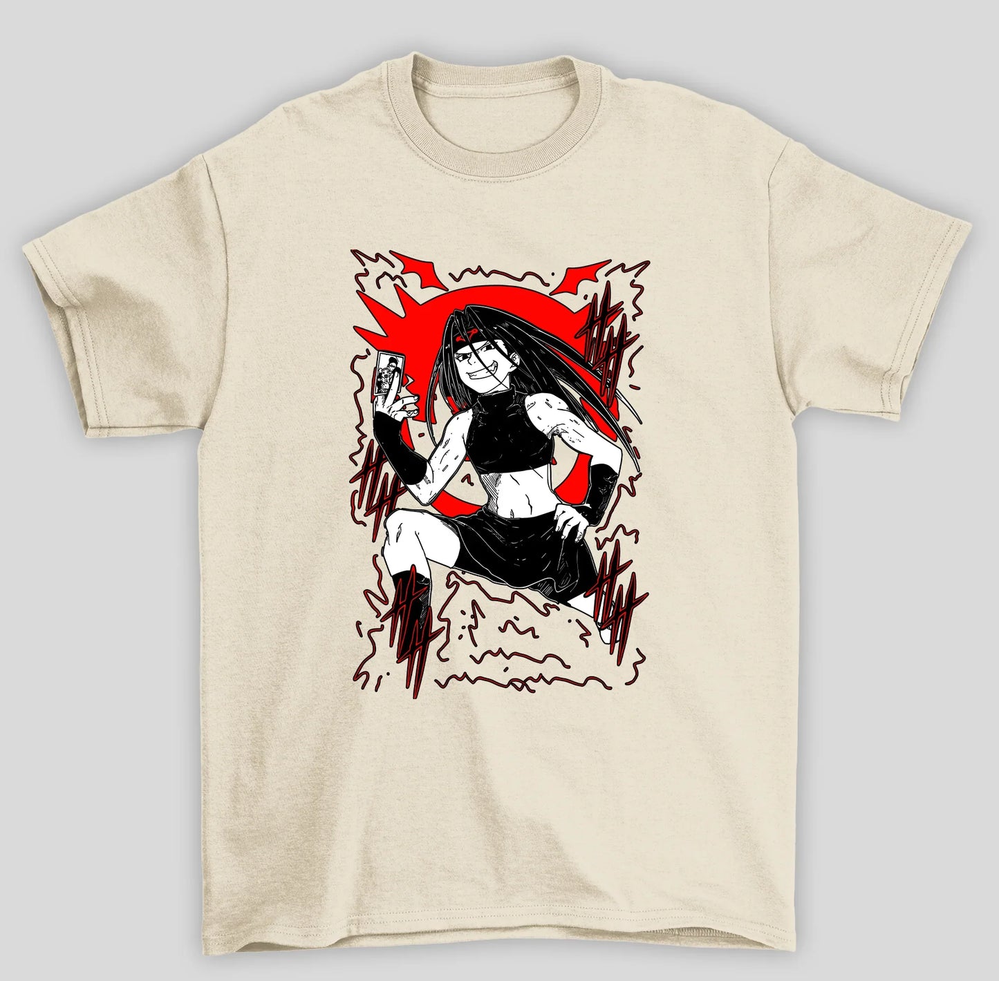 Camiseta Básica Unissex Fullmetal Alchemist Envy- pérola