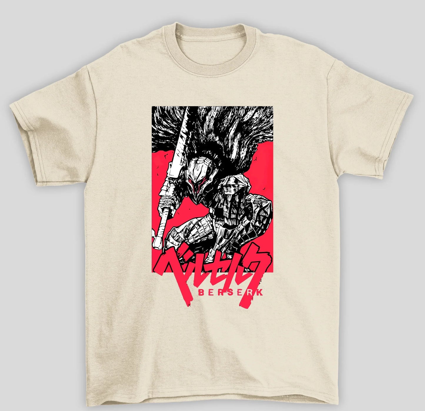 Camiseta Básica Unissex Berserk Guts Manga Anime- PÉROLA