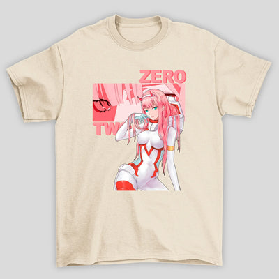 Camiseta Básica Unissex Zero Two Anime Darling In The Franxx Harajuku