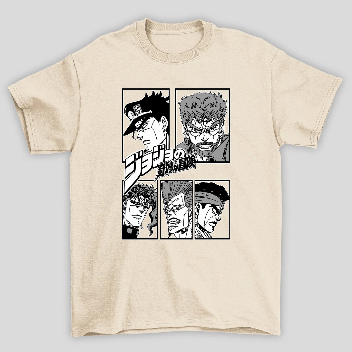Camiseta Básica Unissex Jojo Bizarre Adventure Anime Japonês Quadrinhos
