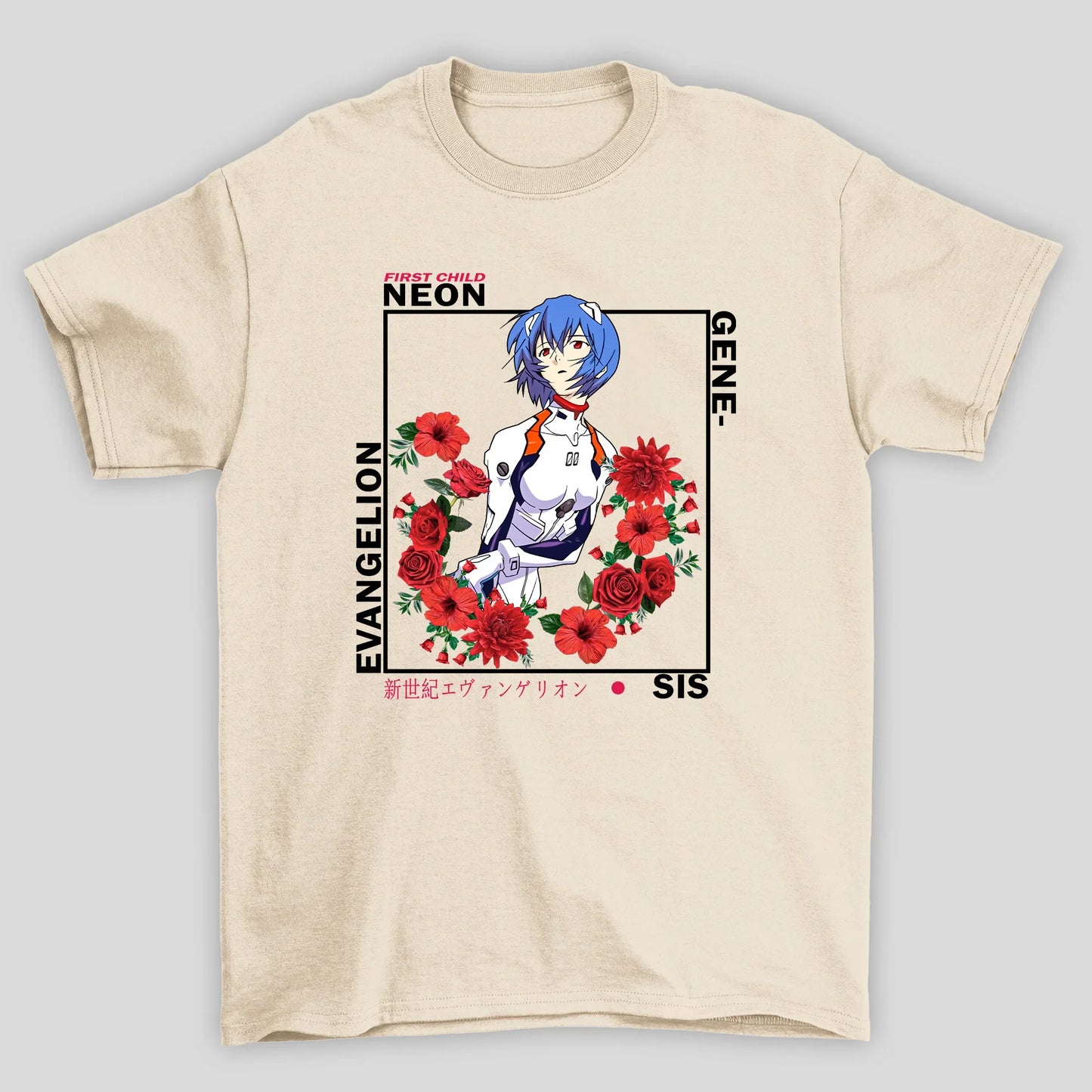 Camiseta Básica Unissex Neon Genesis Evangelion Rei Ayanami