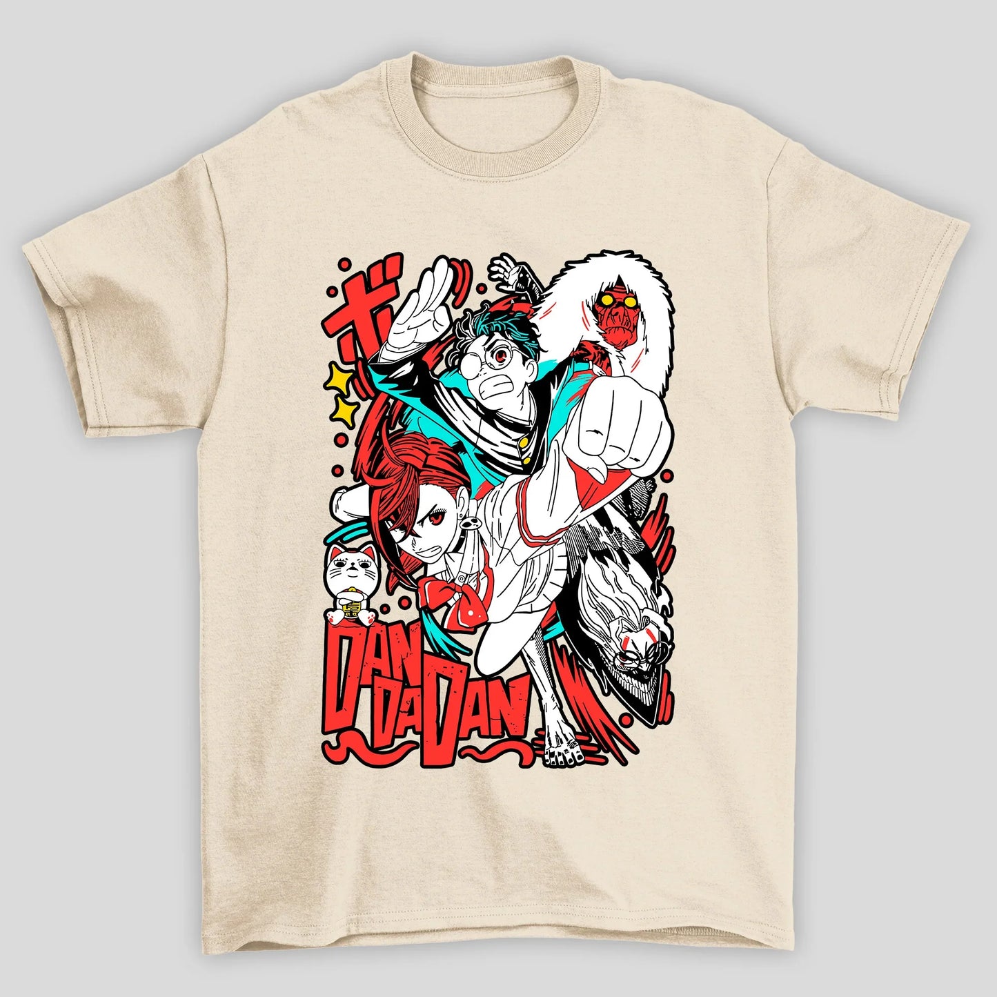 Camiseta Básica Unissex Dandadan Personagens Anime