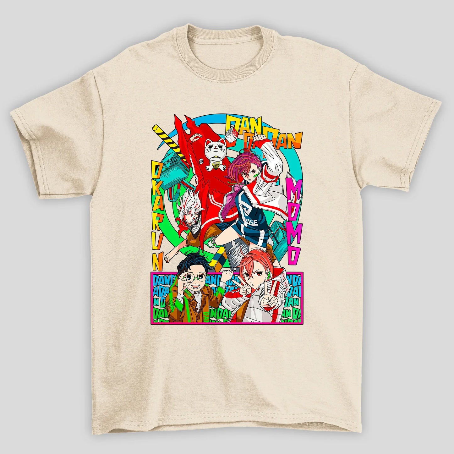 Camiseta Básica Unissex Dandadan Okarun Momo Ayase Okarun